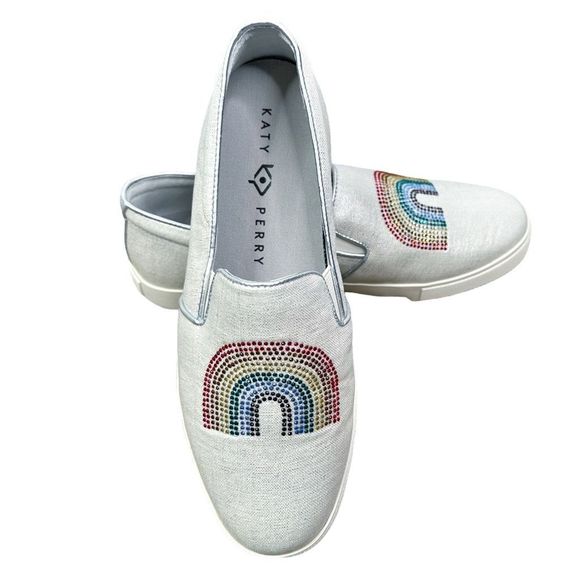 Katy Perry The Kerry Canvas Rainbow Slip-On Sneakers - Picture 4 of 10